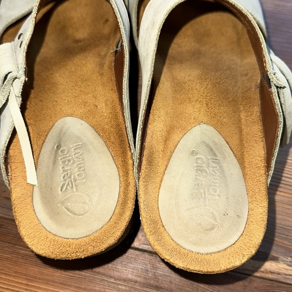 Sergio Tomani lt sage green suede slide in wedges with slight platform size 40 - Picture 5 of 7